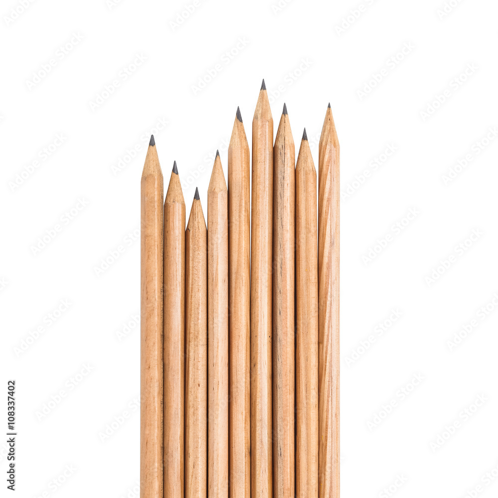 Groups of wooden pencil isolate on white background Groups of wooden pencil isolate on white background