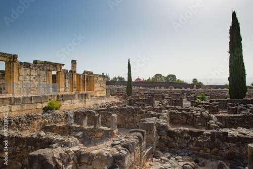 Obraz na płótnie The ruins  in the small town Capernaum