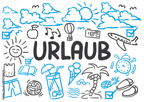 Stick Figure Series Blue Chart / Urlaub