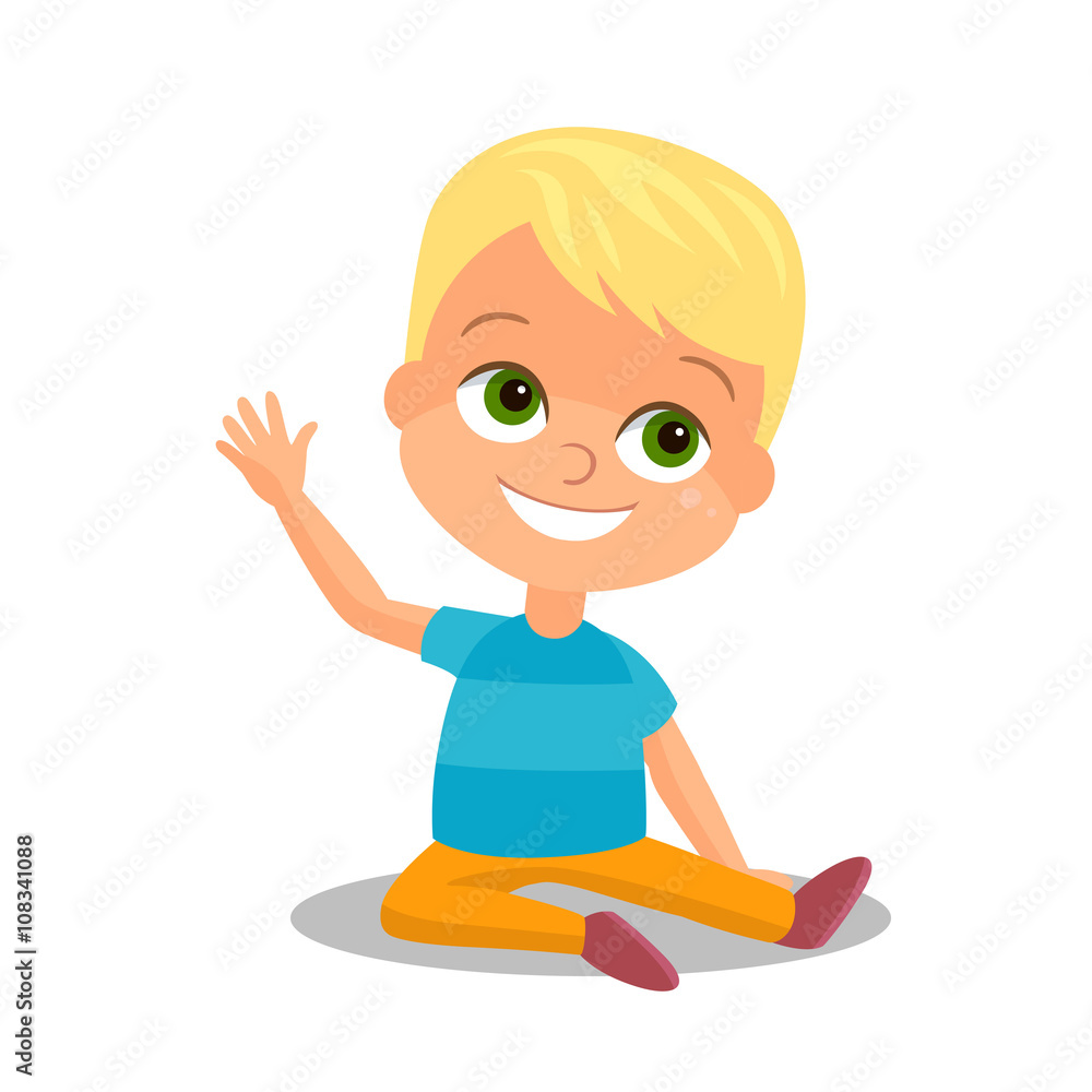 Vector Illustration of a Happy Child Vector Illustration of a Happy Child