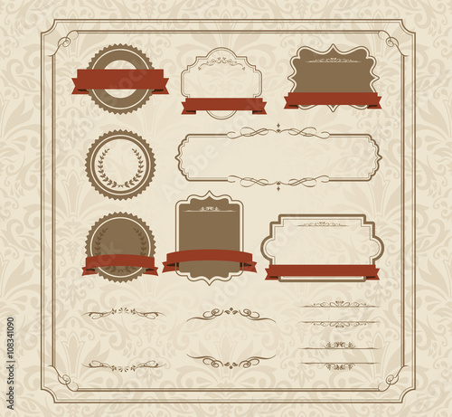 decorative frame set Vector
