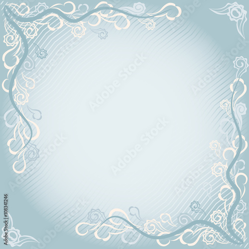 Floral card in eastern style