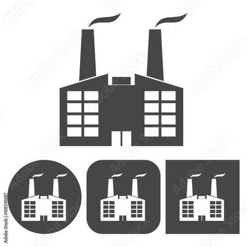 Factory icon - vector icons set