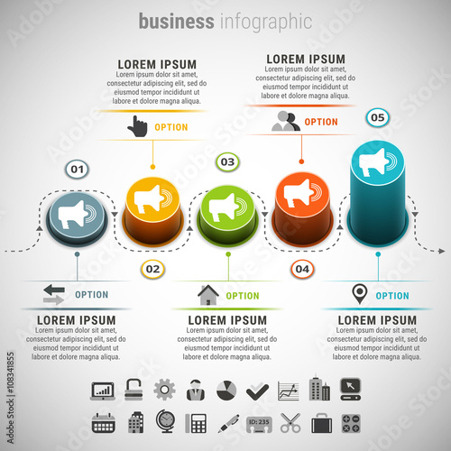 Business infographic.Made with blend. File contains text editable AI, EPS10,JPEG and free font link used in design.