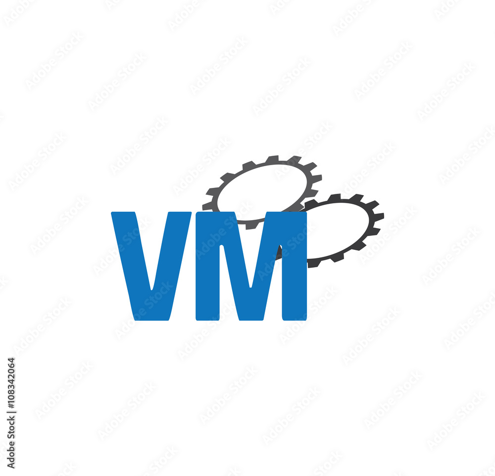 Fototapeta premium vm alphabet with 2 gears