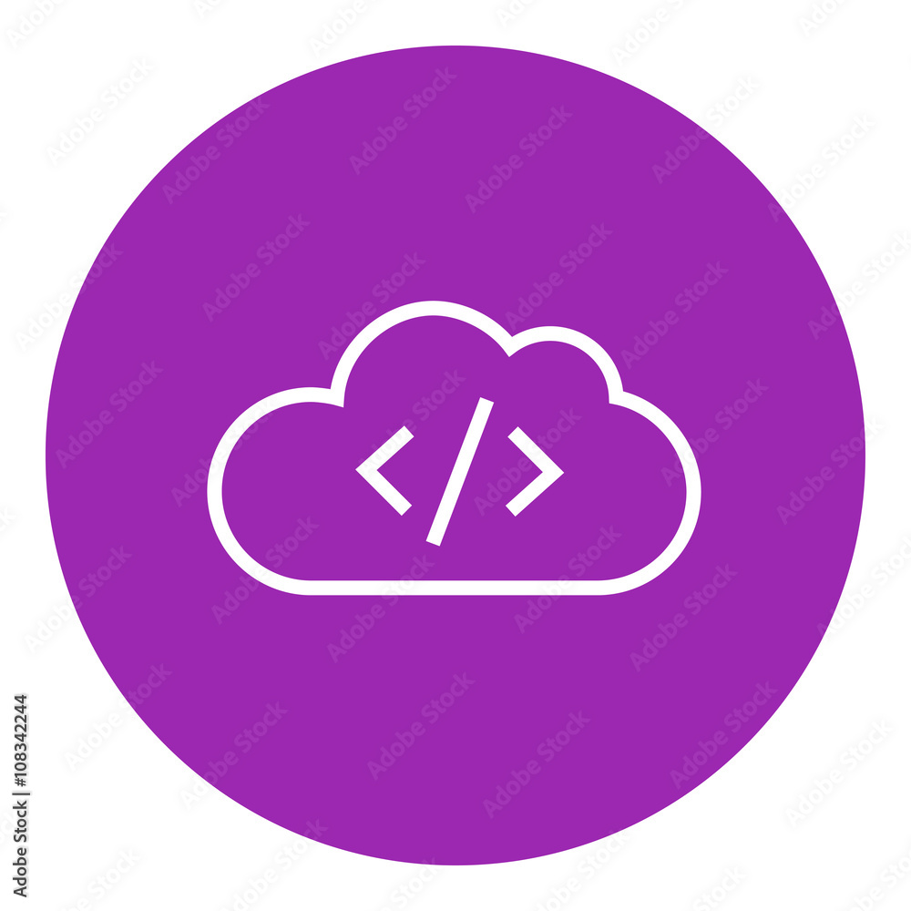 Transferring files cloud apps line icon. Transferring files cloud apps line icon.