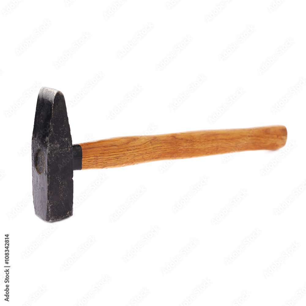 Big metal hammer over white isolated background Big metal hammer over white isolated background