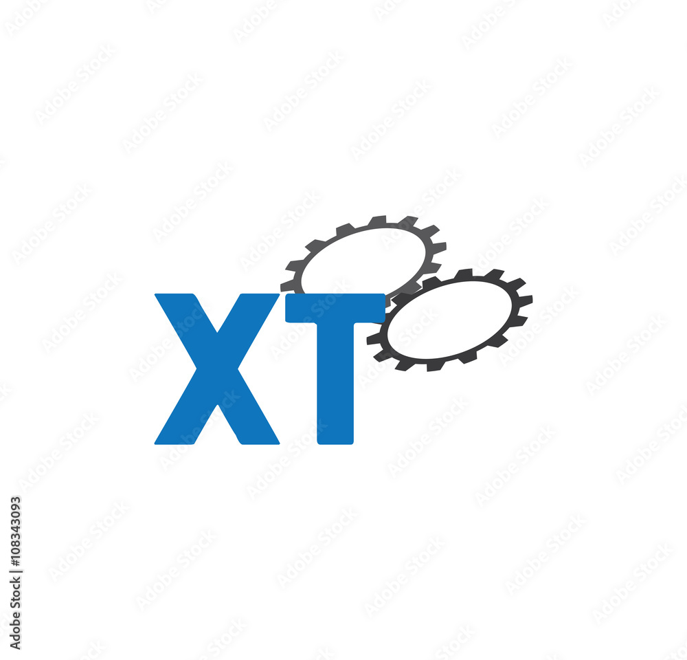 xt alphabet with 2 gears