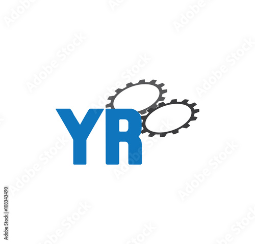 yr alphabet with 2 gears