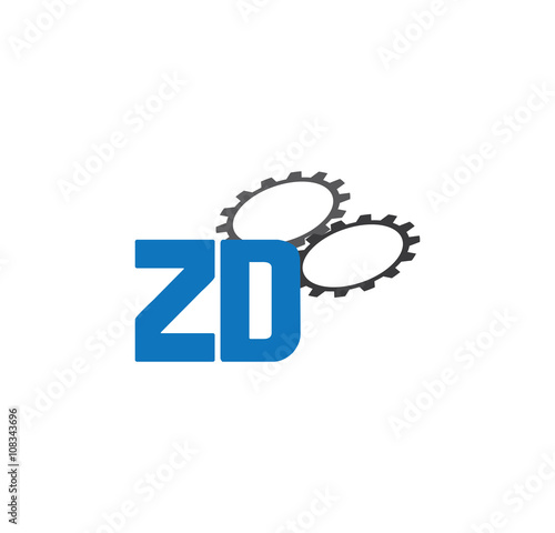 zd alphabet with 2 gears