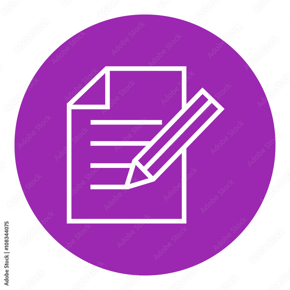 Taking note line icon. Taking note line icon.