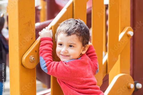 boy playing on the Playground