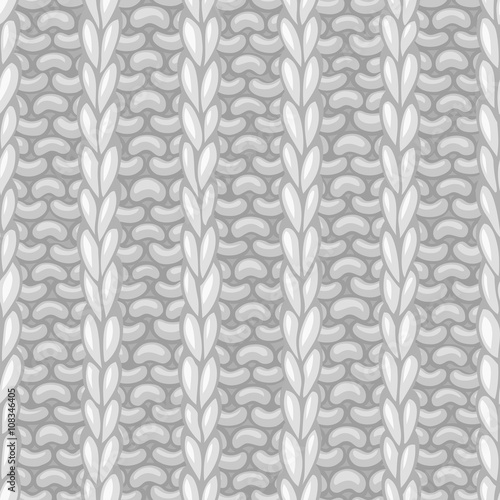 Vector seamless pattern in knitting style.
