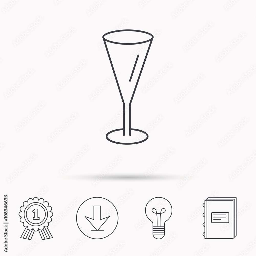 Champagne glass icon. Goblet sign. Champagne glass icon. Goblet sign.