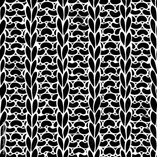 Seamless Ribbing Stitch silhouettes pattern.