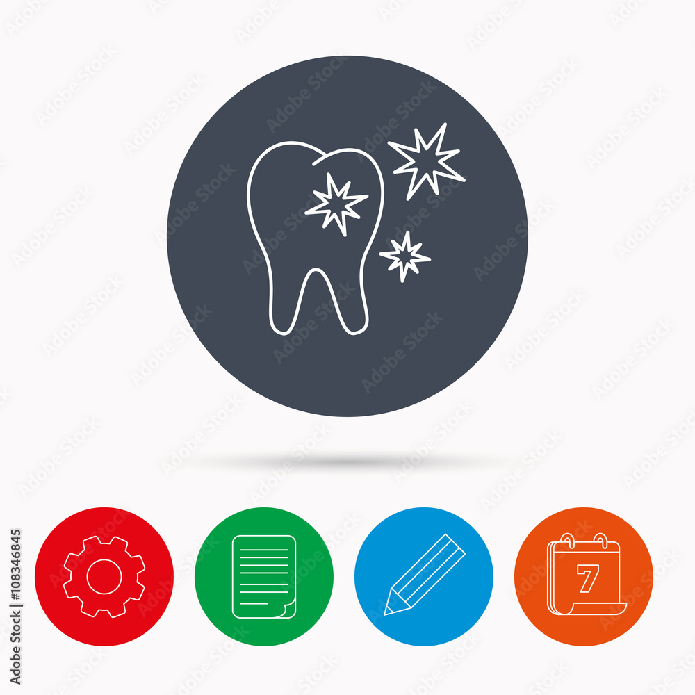 Healthy tooth icon. Dental protection sign. Healthy tooth icon. Dental protection sign.