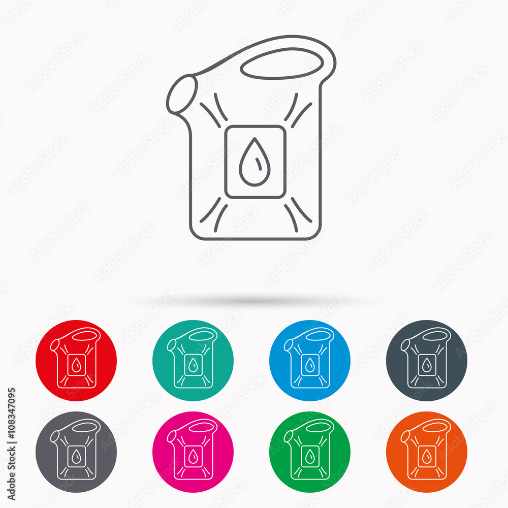 Jerrycan icon. Petrol fuel can with drop sign. Jerrycan icon. Petrol fuel can with drop sign.