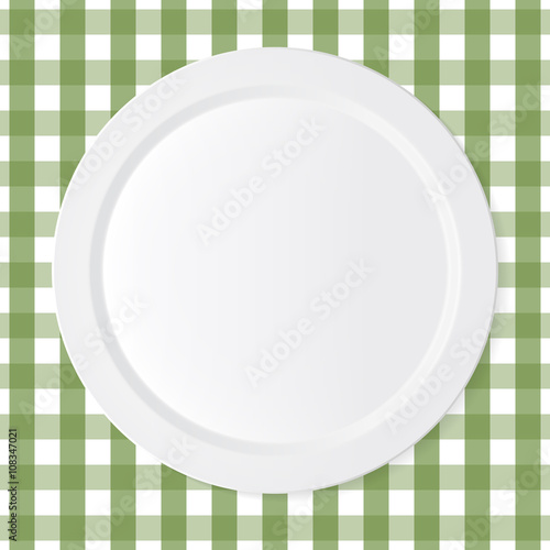 Ceramic circle white plate