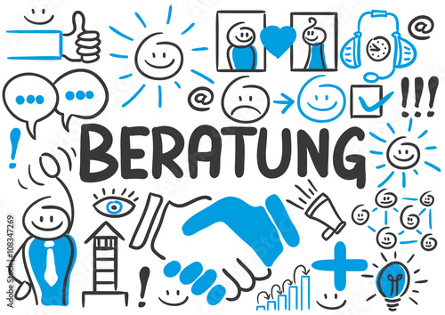 Stick Figure Series Blue Chart / Beratung