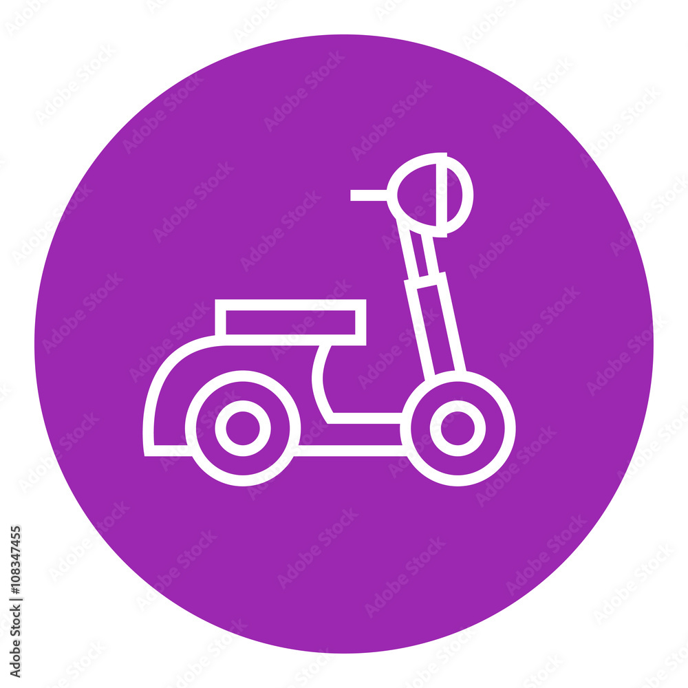 Scooter line icon. Scooter line icon.