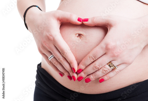 Wallpaper Mural Maternity concept with pregnant woman with hands on her belly Torontodigital.ca