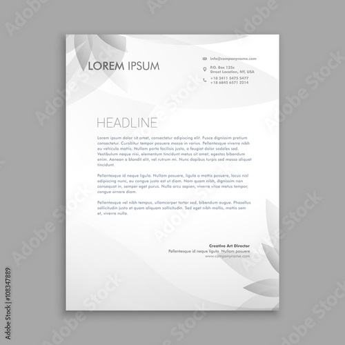 creative flower letterhead template