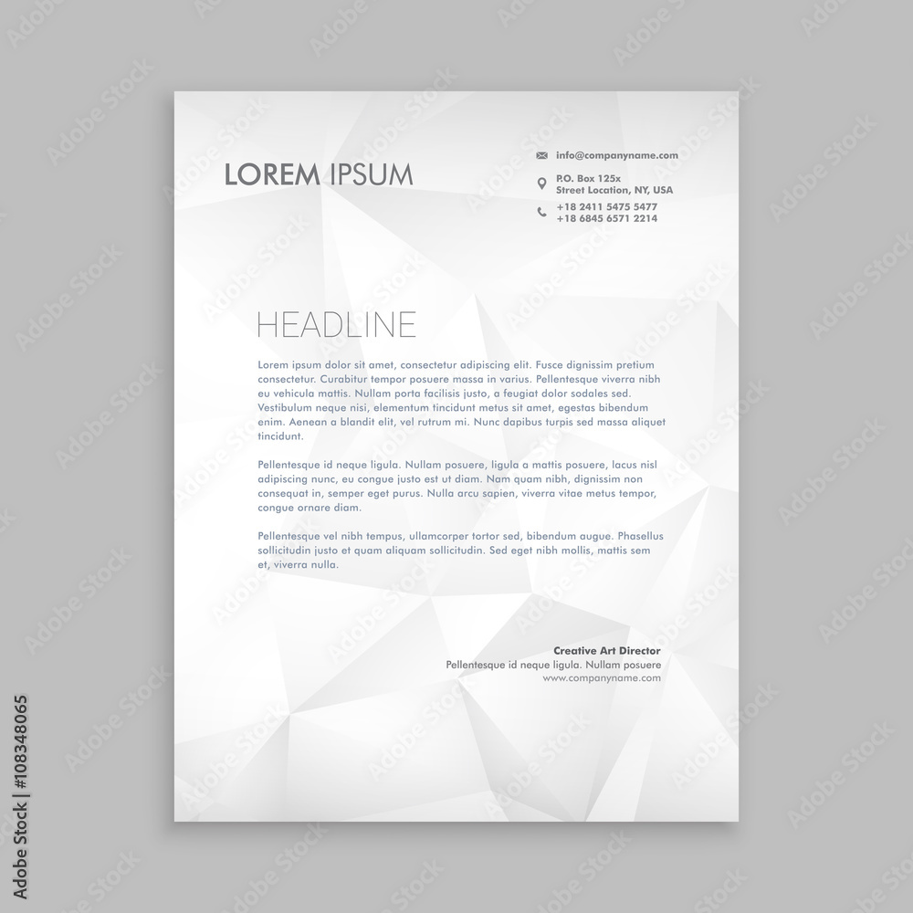 letterhead design in paper style letterhead design in paper style