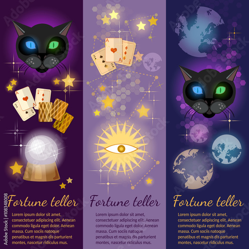 Astrology and alchemy banners alchemy fortune telling