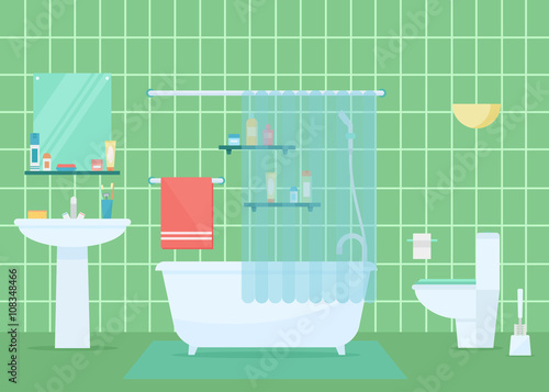 Bathroom vector illustration