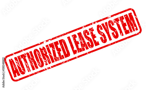 AUTHORIZED LEASE SYSTEM red stamp text