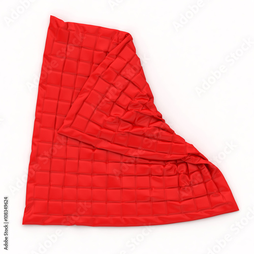 Red blanket. 3d illustration