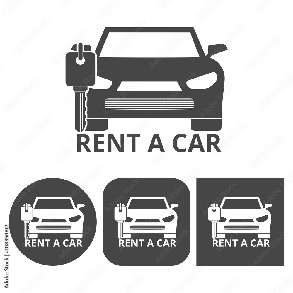 Rent a Car Transportation design - vector icons set Rent a Car Transportation design - vector icons set