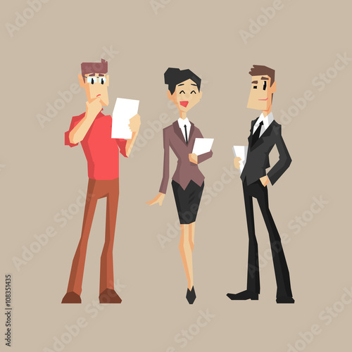 Three Office Workers 