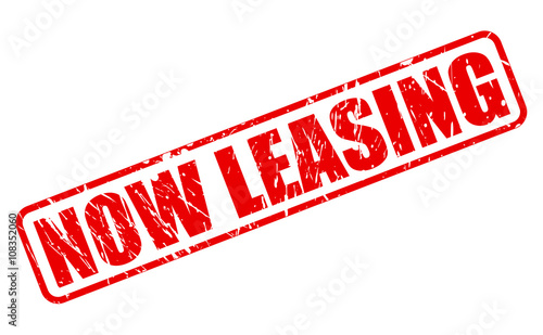 NOW LEASING red stamp text
