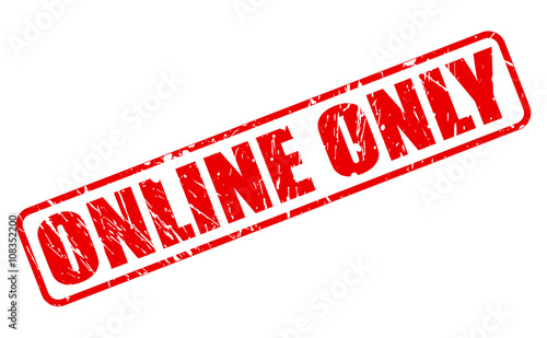 ONLINE ONLY red stamp text