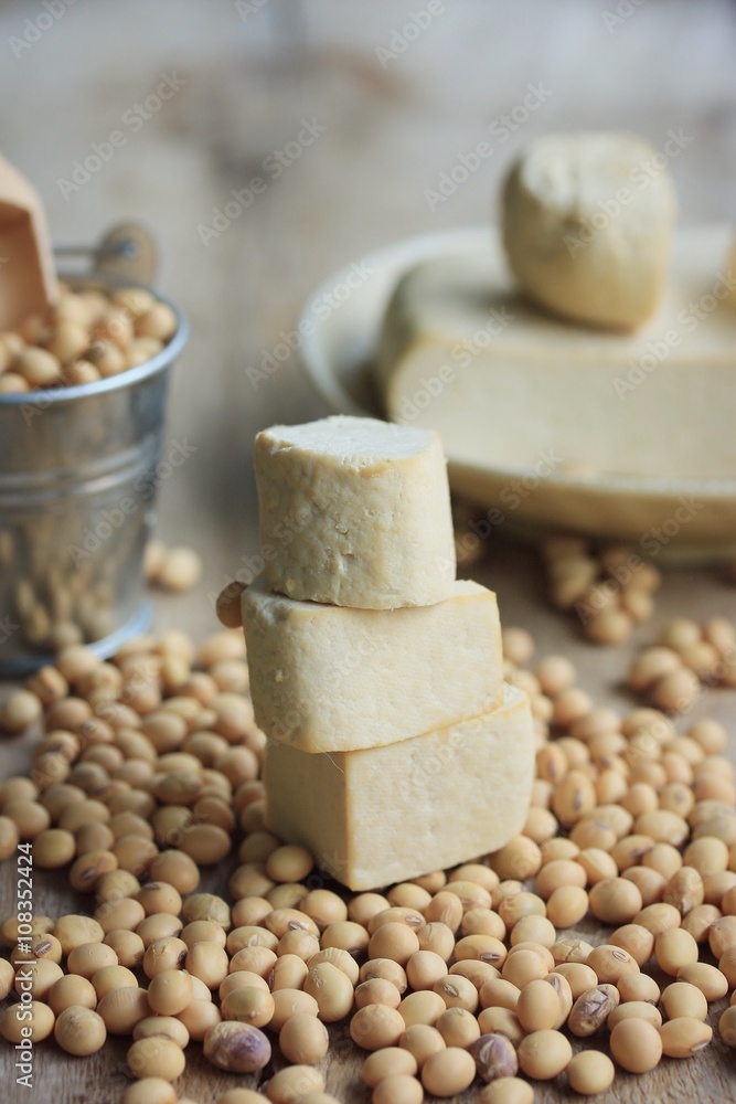 Fototapeta premium Tofu with soybean