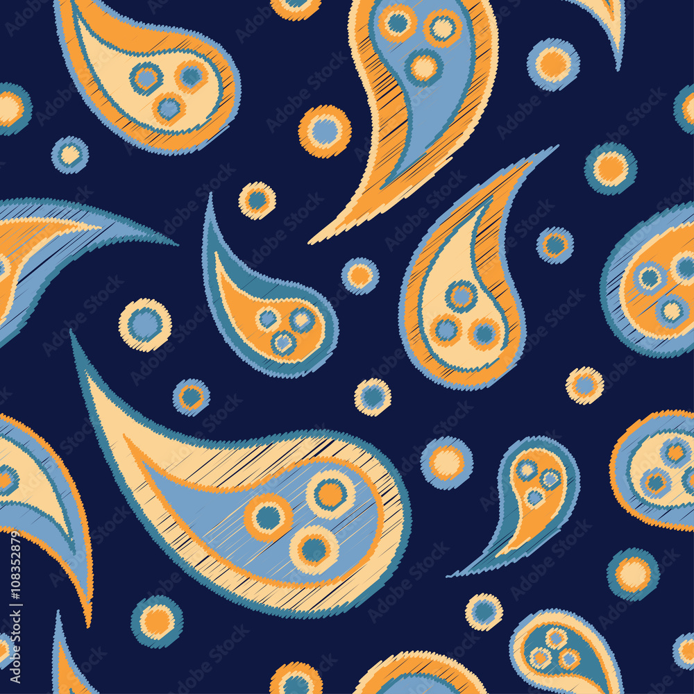 Naklejka premium Ethnic boho seamless pattern. Print. Repeating background. Cloth design, wallpaper.