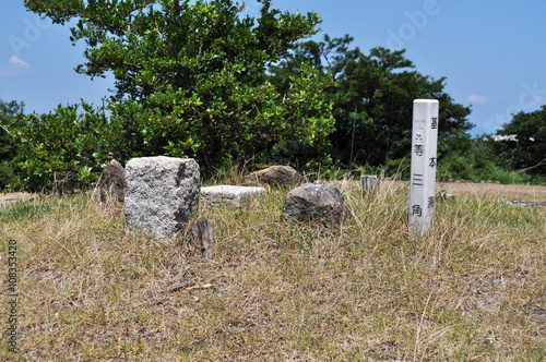a triangulation station in Tomogashima, Wakayama, Japan