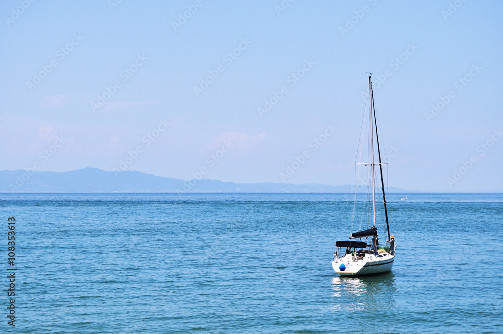 Naklejka premium a boat on the water