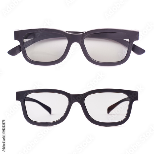 Glasses isolated over the white background