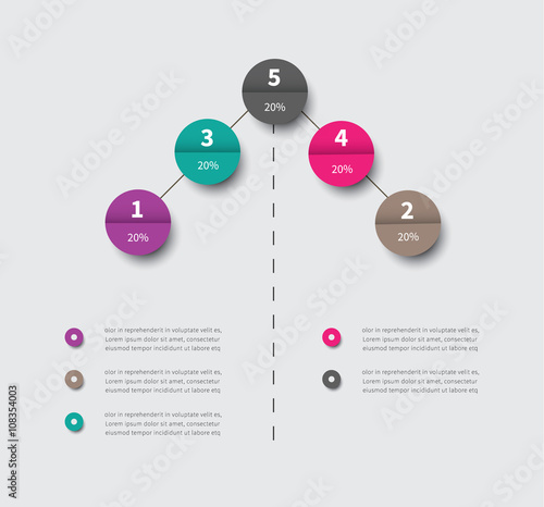 infographic arrow template / vector arrow made from circles options, business