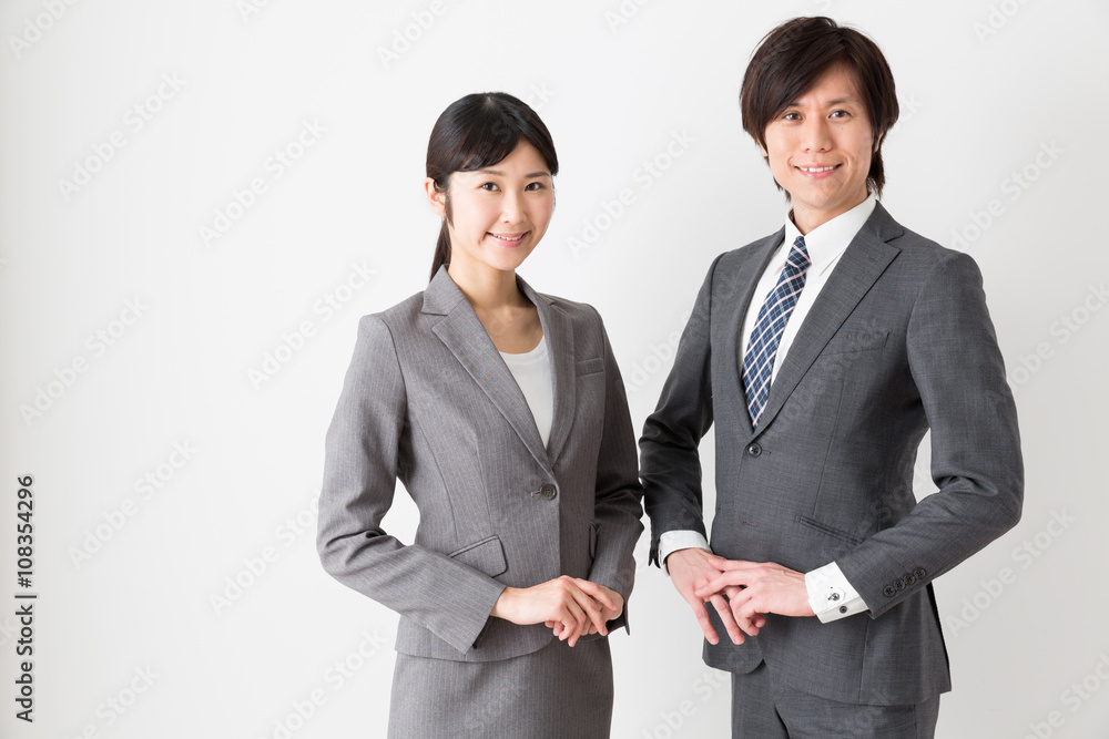portrait of asian businessteam on white background portrait of asian businessteam on white background