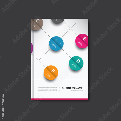 infographic book cover / vector illustration brochure leaflet with business background