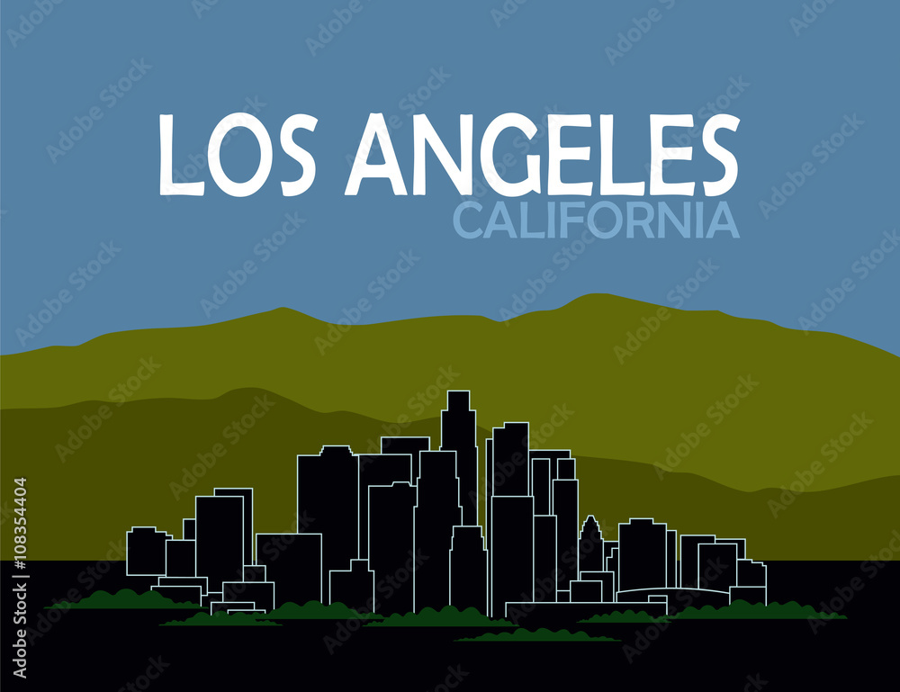 Naklejka premium los angeles california