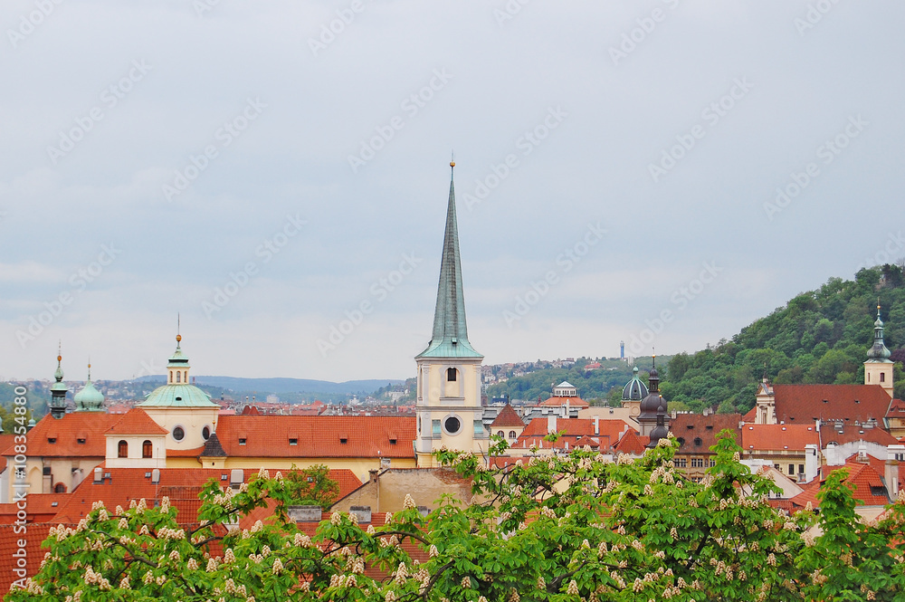 Prague. Old town. Petrin hill. St. Thomas Church. Church of Our Lady Victorious
