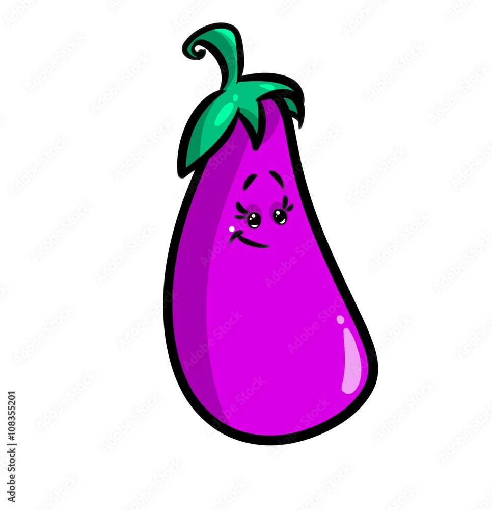 Eggplant vegetable cartoon illustration Eggplant vegetable cartoon illustration