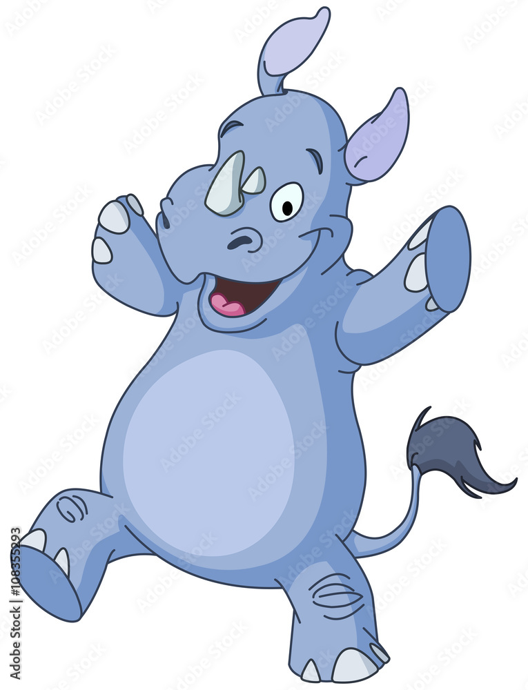 Fototapeta premium Dancing rhino