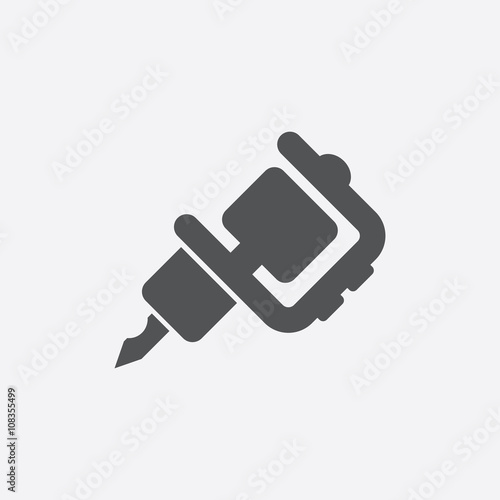 Tattoo machine icon of vector illustration for web and mobile