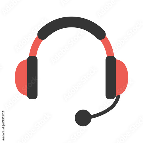 Headphones vector icon illustrator for web