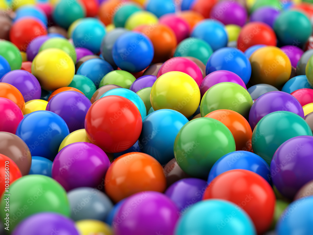 Colorful Balls spheres background - 3d rendering Colorful Balls spheres background - 3d rendering